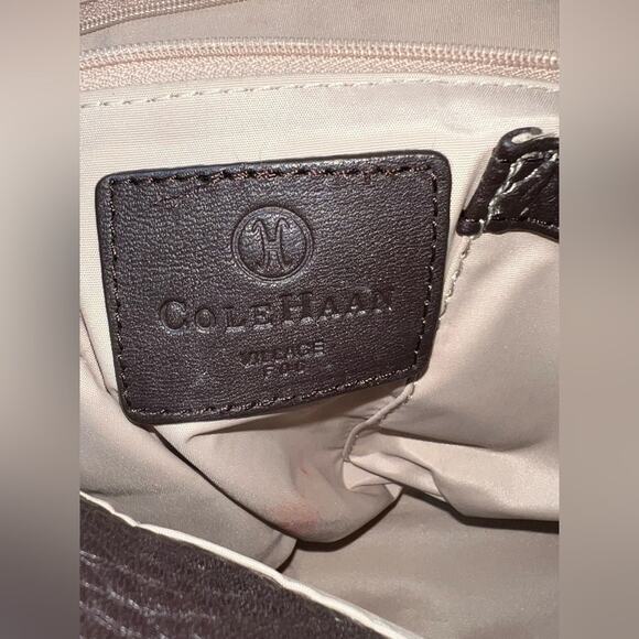 Cole Haan Casual Vintage Y2K Brown Leather Village Fog Crossbody Shoulder Bag - Picture 14 of 16